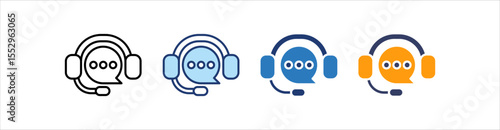 Support Icon Set Multiple Style Collection