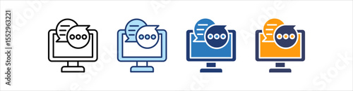 Live Chat Icon Set Multiple Style Collection