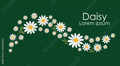 Daisy Flower Flat Design for Greeting Cards, Decoration, Stickers, Packaging, Fabric and Digital Art Projects