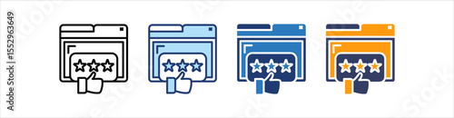 Good Review Icon Set Multiple Style Collection