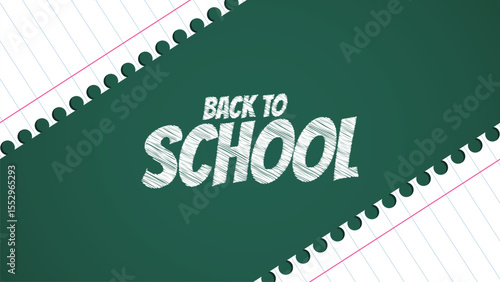Back to school chalk on blackboard background layout. Vector
