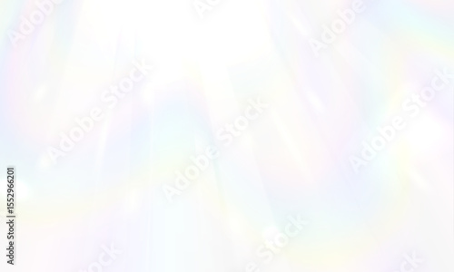 白い背景と淡い虹色の光