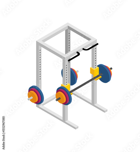 Power Rack Machine. Squat Machine. Weight Training