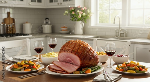 Glazed Ham Centerpiece: A Festive Easter or Holiday Feast