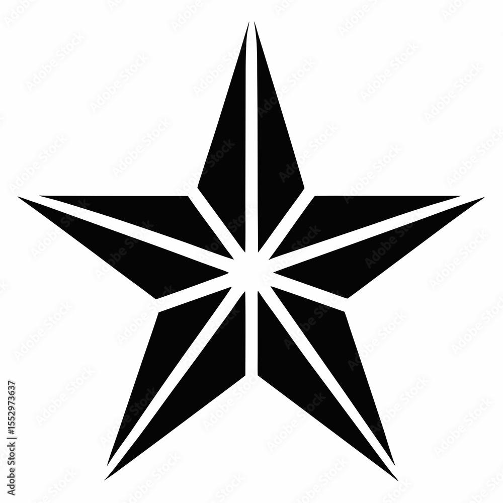 Obraz premium black star icon