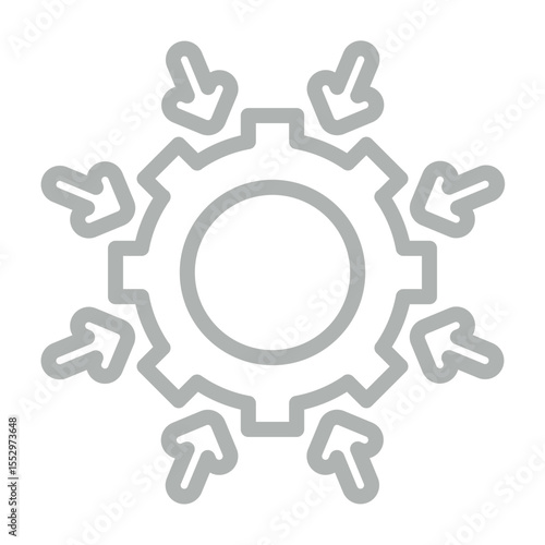 Integration Vector Line Grey Icon Design