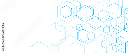 Vector futuristic abstract background technology with hexagonal shape