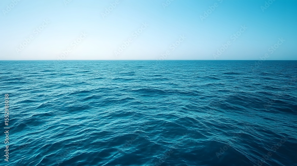Fototapeta premium Vast Ocean Surface Calm Water Blue Sea Horizon