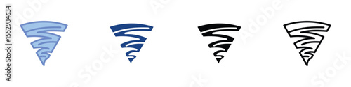 Tornado Icon – Extreme Weather Symbol, Twister Vector Illustration