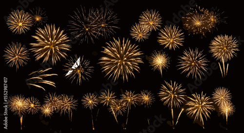Vibrant display of fireworks against the night sky during a celebration