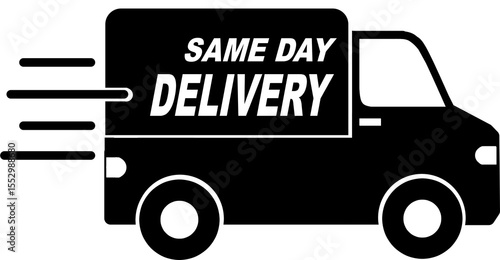 truck with same day delivery icon