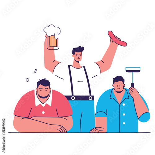 Friends enjoying a lively gathering with drinks and snacks