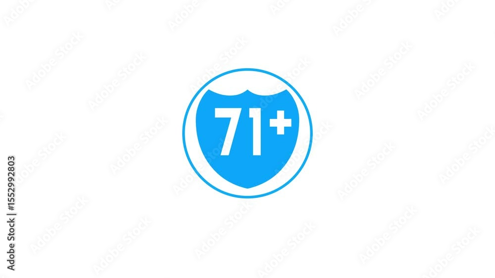 18 plus Adults content. Age restriction text number animation. 18 plus Adults content. Age restriction text number animation.