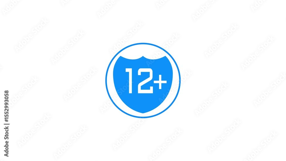 18 plus Adults content. Age restriction text number animation. 18 plus Adults content. Age restriction text number animation.