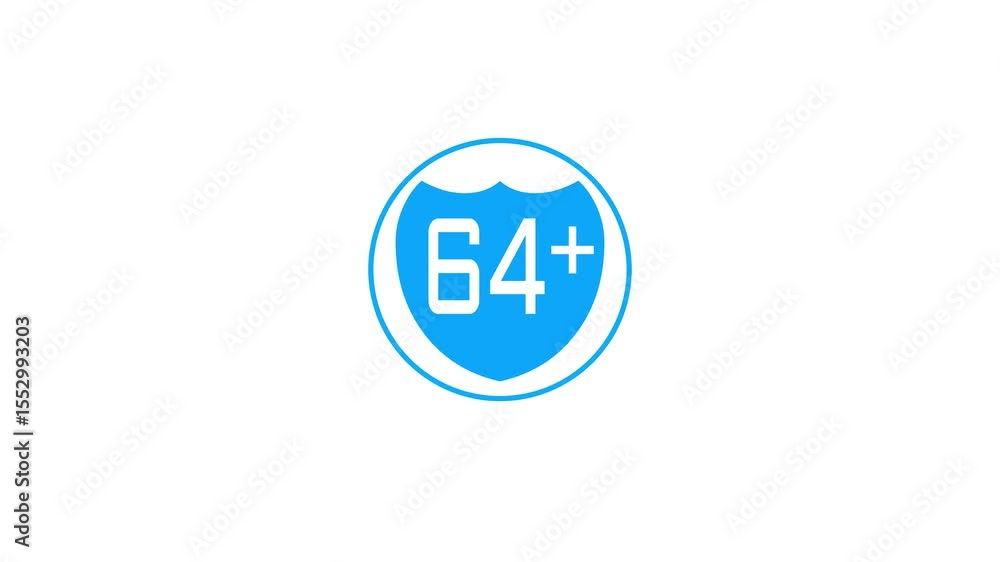 18 plus Adults content. Age restriction text number animation. 18 plus Adults content. Age restriction text number animation.