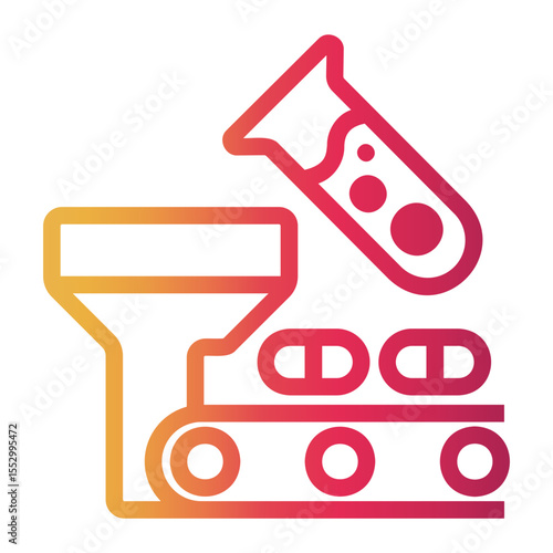 pharmaceutical Line Gradient Icon