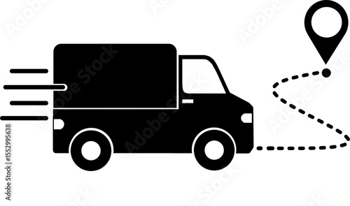truck with route icon