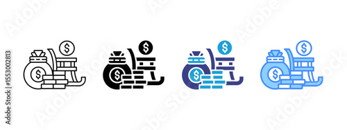 Pension Multipel Icon Set.