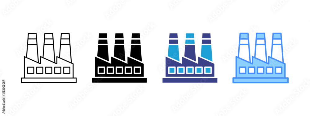 Fototapeta premium Industry Multipel Icon Set.