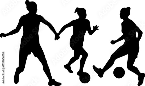  Female Netball Players vector