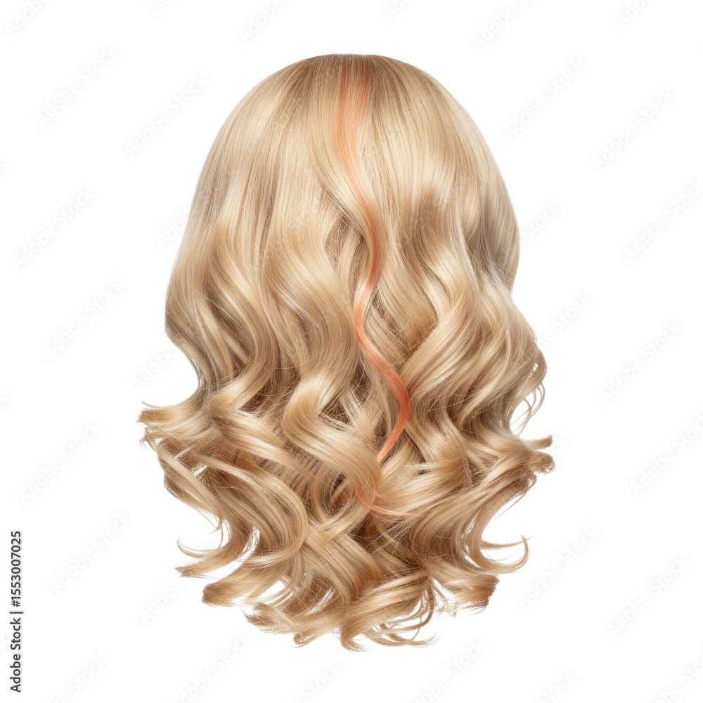 Naklejka premium spiraled hair curl on Isolated transparent background png. generated with AI
