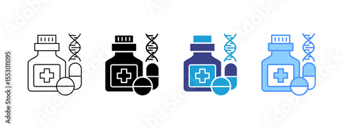 Pharmaceutical Multipel Icon Set.