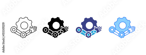 Bionic Arm Multipel Icon Set.