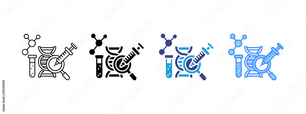 Obraz premium Genetic Modification Multipel Icon Set.