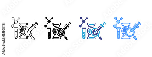Genetic Modification Multipel Icon Set.