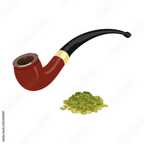smoking pipe isolated on white