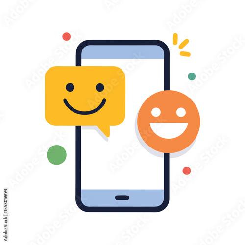 Happy messaging and positive feedback on a smartphone