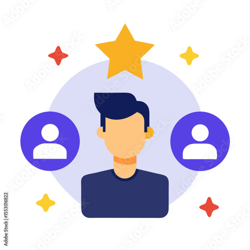 Recognizing an outstanding individual among colleagues with a star award