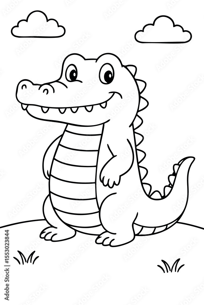 Fototapeta premium Fun and Easy Coloring Page for Kids