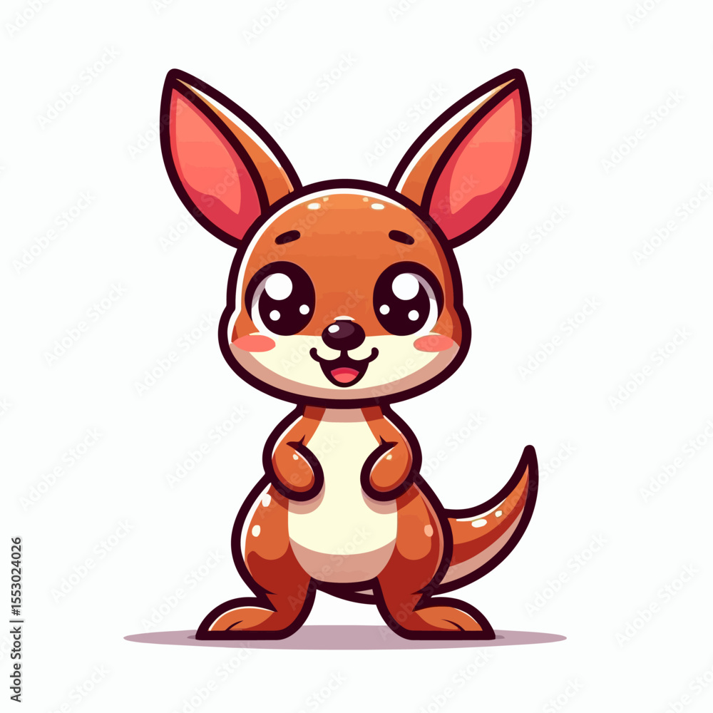 Cute Cartoon Kangaroo Character Illustration Cute Cartoon Kangaroo Character Illustration