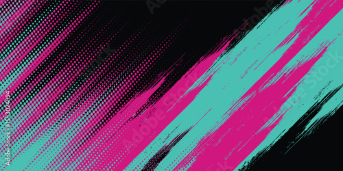 Car sticker wrap, banner, abstract, sporty lines, pink, blue, greenish, grunge, color combination