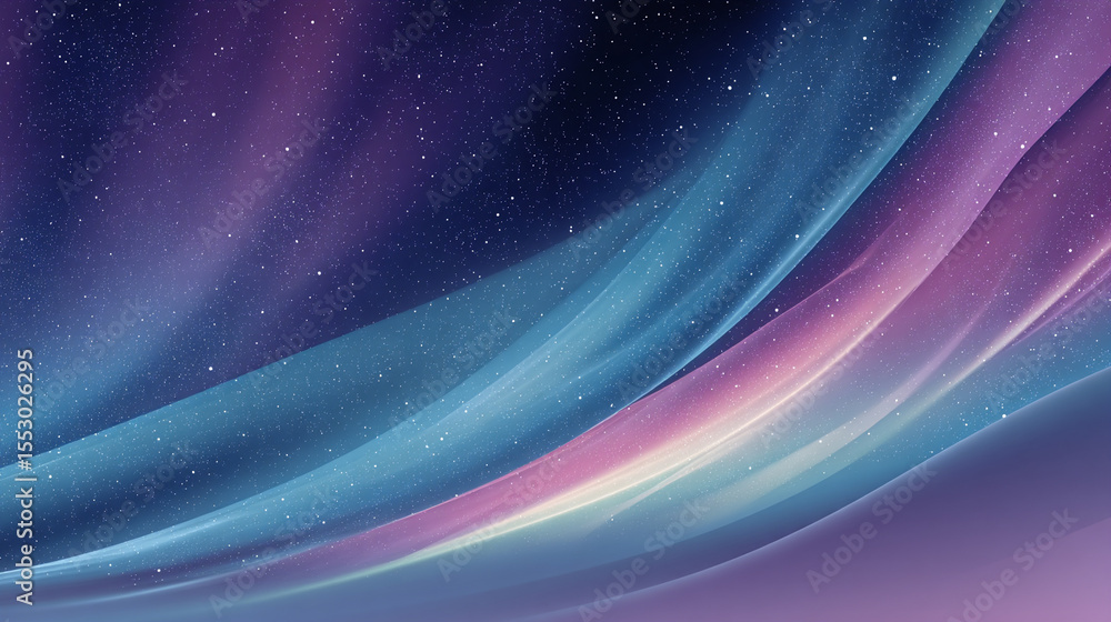 Fototapeta premium 幻想的なオーロラ背景 