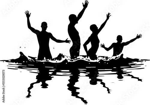Synchronized Swimmers or Water Ballet  vector  bundle