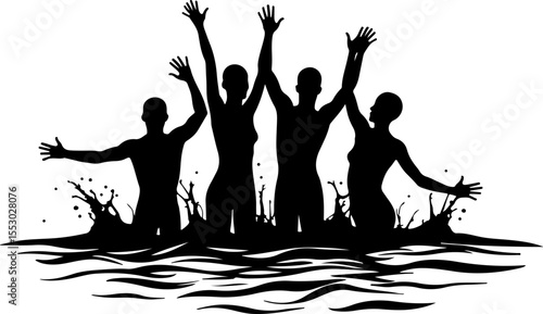 Synchronized Swimmers or Water Ballet  vector  bundle