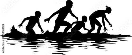 Synchronized Swimmers or Water Ballet  vector  bundle