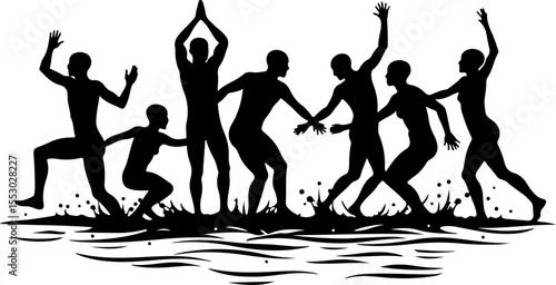 Synchronized Swimmers or Water Ballet  vector  bundle