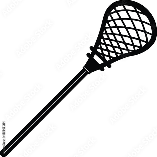 Silhouette of a Lacrosse Stick