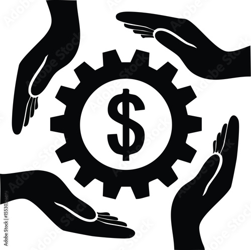 Hand holding a dollar symbol, representing financial success and the economy