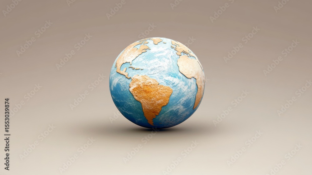 Textured Earth Globe Showcasing Continental Outlines for In-Depth Geographic Study and Exploration Textured Earth Globe Showcasing Continental Outlines for In-Depth Geographic Study and Exploration