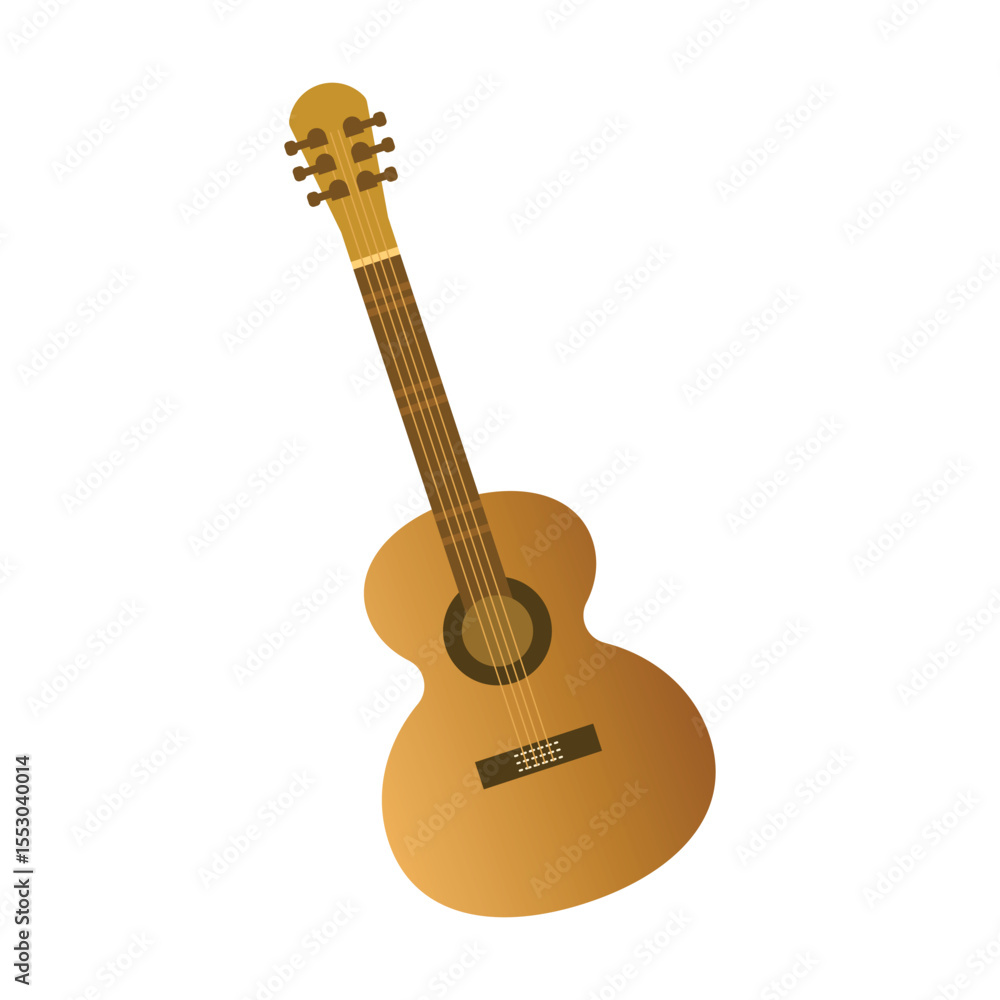 Fototapeta premium An isolated classical guitar on a white background