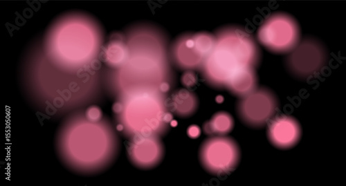 Large soft red bokeh circles with glow on black background, creating a dreamy abstract field. Suitable for festive, sci-fi or digital designs.