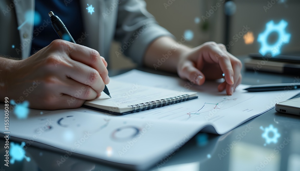 A close up capturing a pair of hands holding a notepad A close up capturing a pair of hands holding a notepad