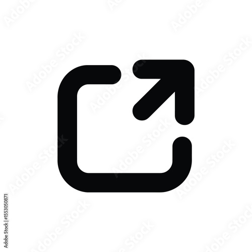 External Link Icon Symbolizing Website Navigation and Redirection