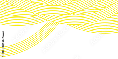 Pasta background, spaghetti abstract geometric pattern. Macaroni yellow poster. Wavy abstract pattern. Pasta vector illustration