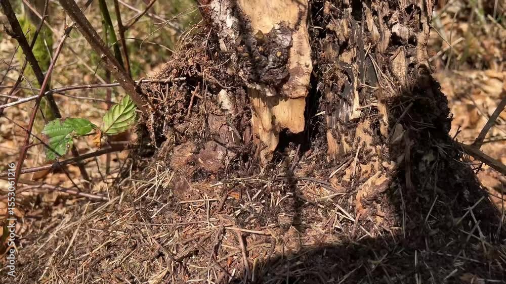 Large forest ants in a forest anthill Large forest ants in a forest anthill