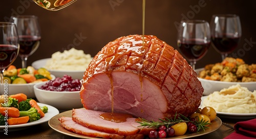 Glazed Ham, Festive Holiday Feast: A Delicious Centerpiece